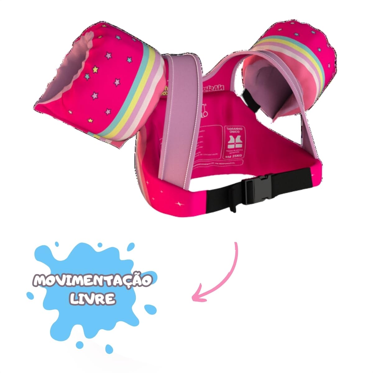 NASH, Boia Infantil com Colete Salva Vidas Unicórnio Nash