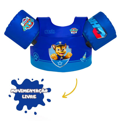 Boia Infantil com Colete Salva Vidas Nash - Patrulha Canina Chase
