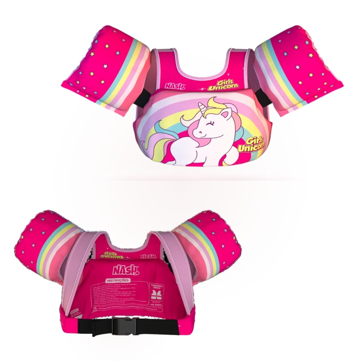 NASH, Boia Infantil com Colete Salva Vidas Unicórnio Nash