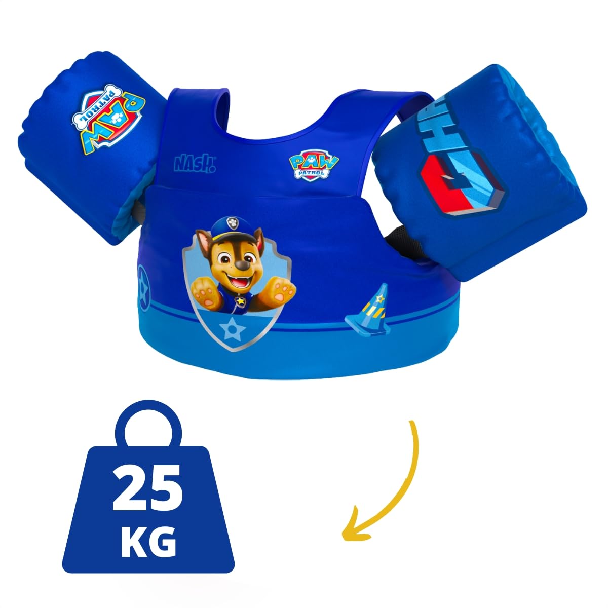 Boia Infantil com Colete Salva Vidas Nash - Patrulha Canina Chase