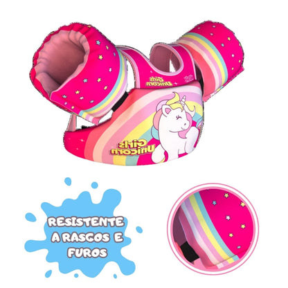 NASH, Boia Infantil com Colete Salva Vidas Unicórnio Nash