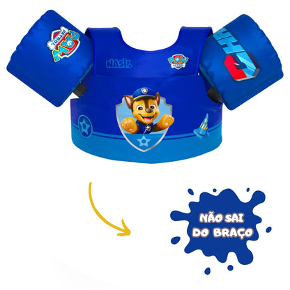 Boia Infantil com Colete Salva Vidas Nash - Patrulha Canina Chase