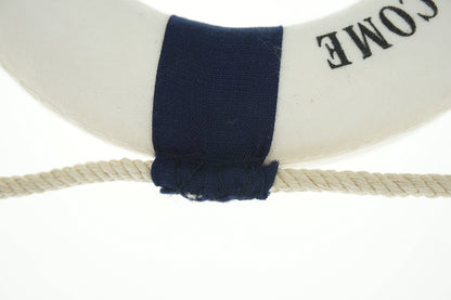 Bilipala 2pcs Bem-vindo Pano Anel de Vida Decorativa, Boia Casa Parede Nautica Nova