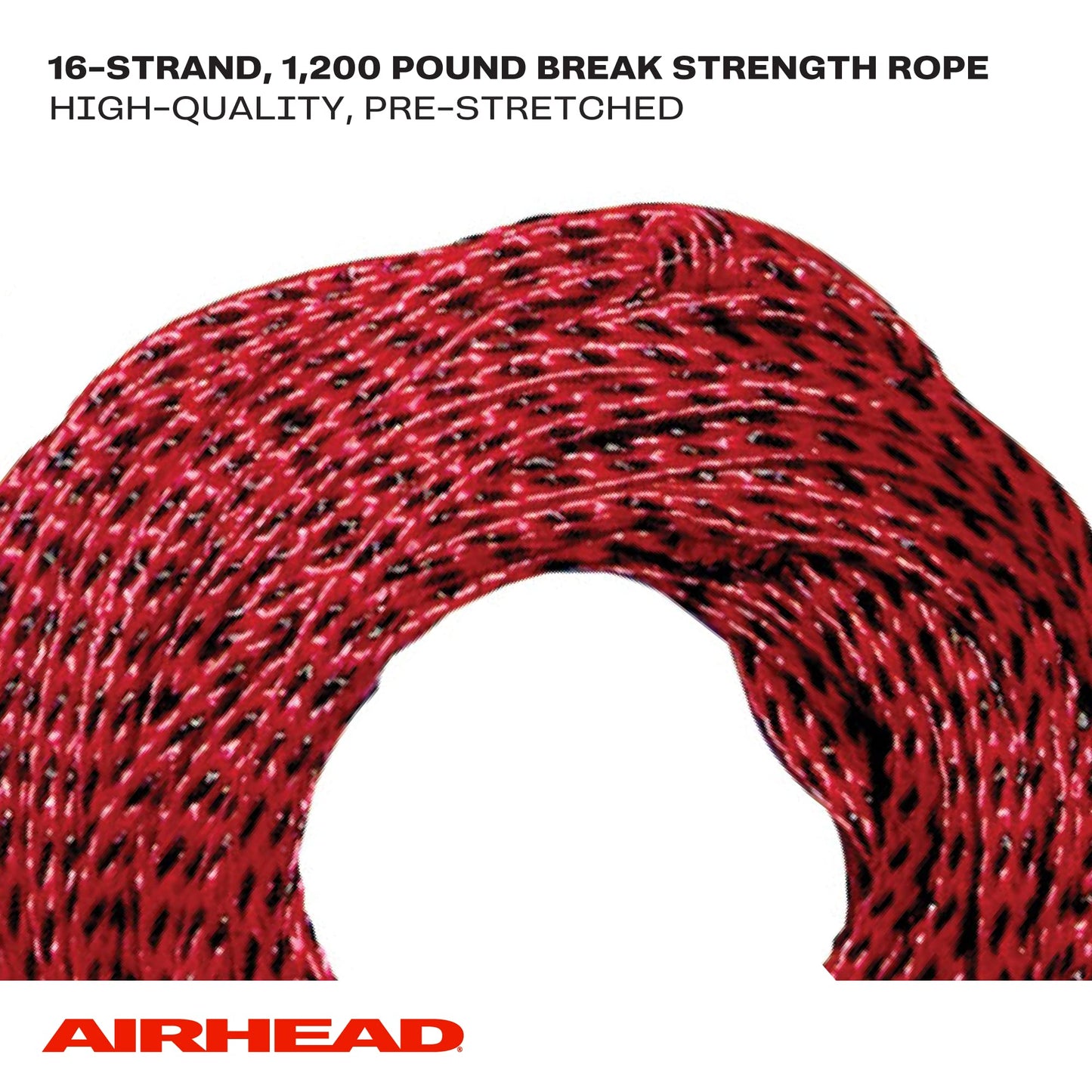 Airhead Corda de Wakeboard com cabo de truque, 4 seções, 1,8 m, vermelha