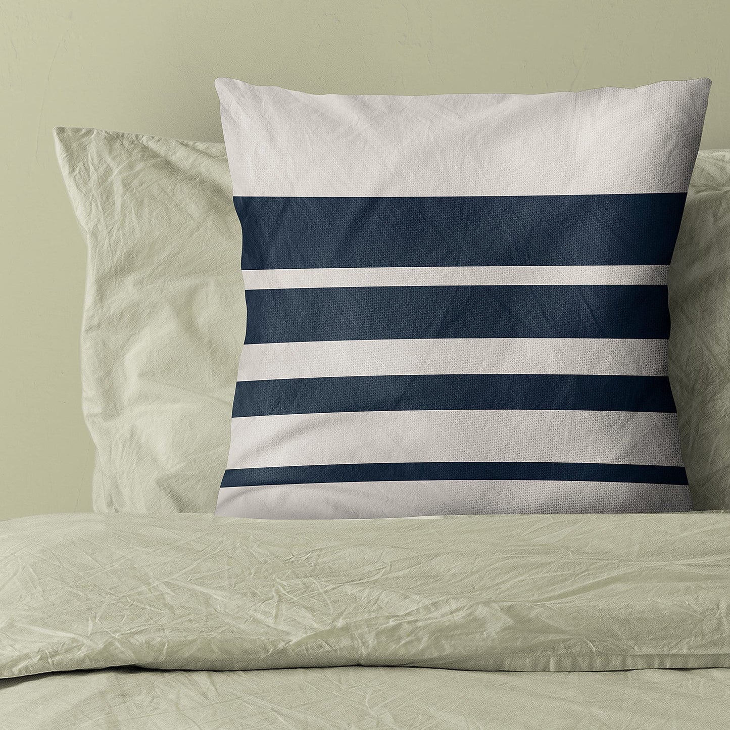 Kit 4 Capas de Almofada Náutica Suede Ziper Invisível (Azul Farol + Coral + Peixe + Listras - 45 x 45cm)