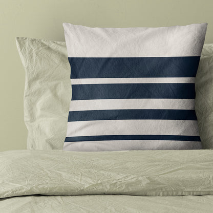 Kit 4 Capas de Almofada Náutica Suede Ziper Invisível (Azul Farol + Coral + Peixe + Listras - 45 x 45cm)